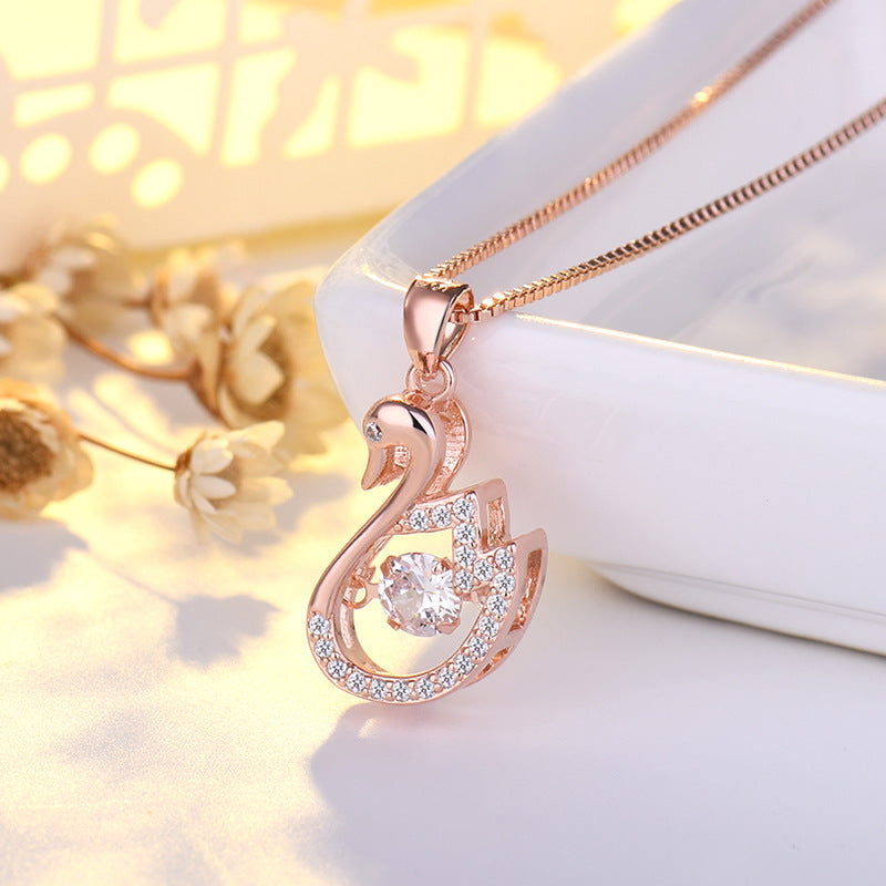 925 Sterling Silver Shijia Swan Smart Necklace Women