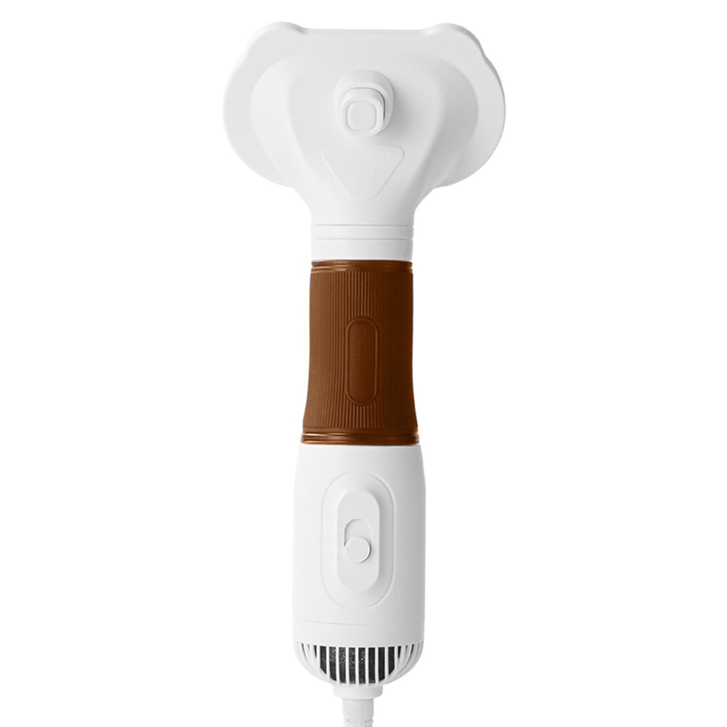 Pet Hair Dryer With Slicker Brush Low Noise 600W 3 Temperature Adjustable 3 In 1 Grooming Dog Blow Dryer For Cats Coffee