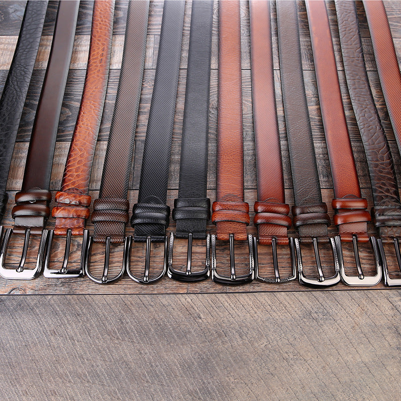 European And American Fashion Men's Business Belt New Creative Gifts Belt Laser Logo Factory Wholesale