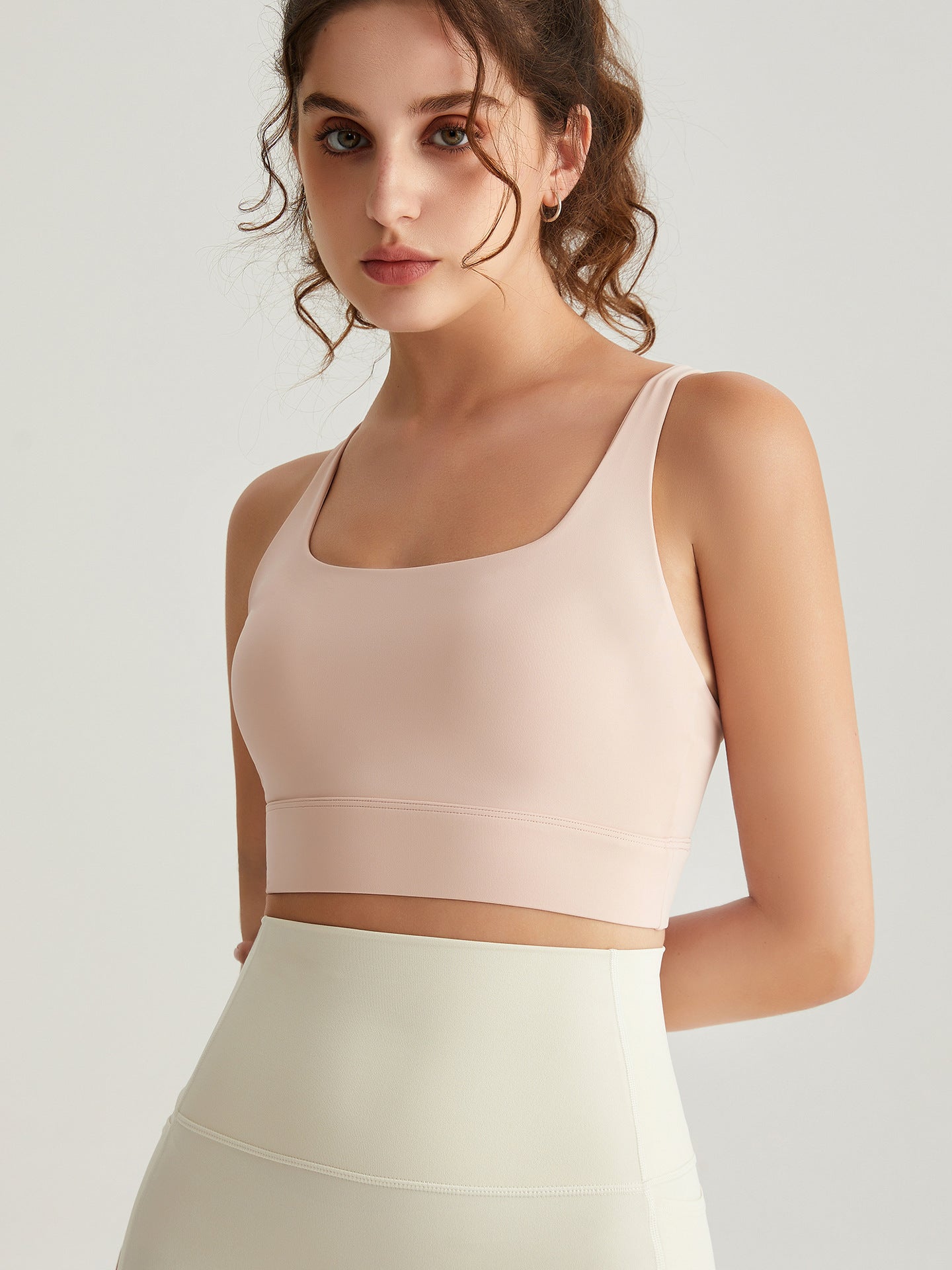 Women's Summer Sports Bra, Shockproof & Breathable Yoga Top With Hollow Cross Straps And Back Beauty Design