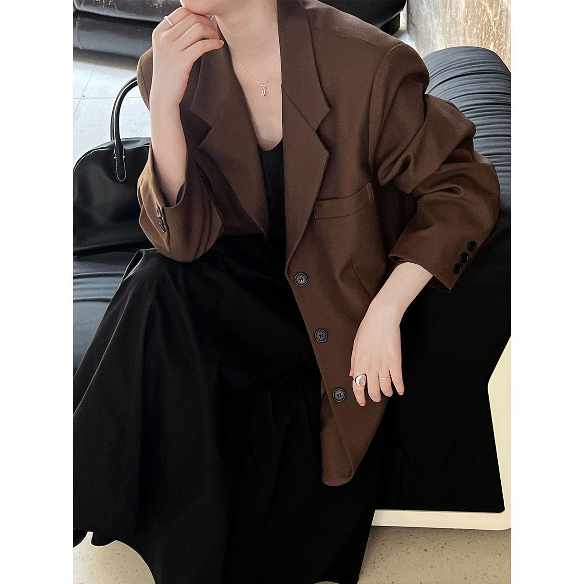 Korean Casual Long Sleeve Suit Coat Women