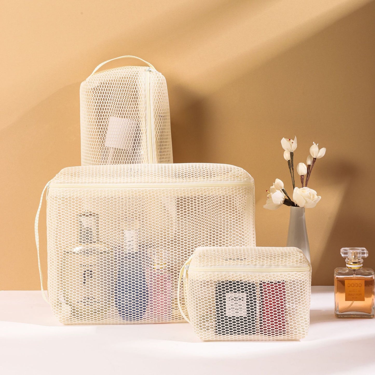 Large-Capacity Portable Makeup Travel Storage Basket