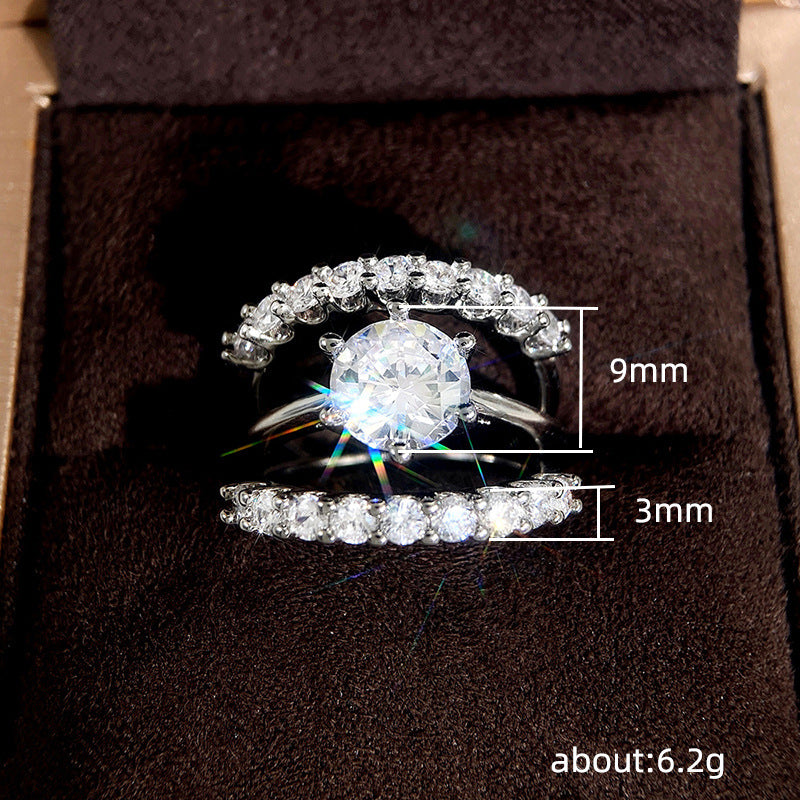 Threepiece Office Lady Set Luxurious European And American Style Rings