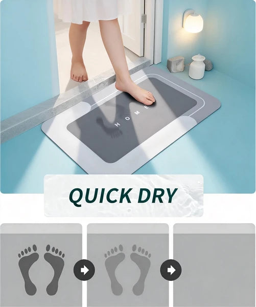 3PCS Absorbent Bath Mat Magic Rug Sets, Quick Drying Bath Mat Non-Slip Floor Rug Rubber Backed For Bathroom Kitchen Shower Sink