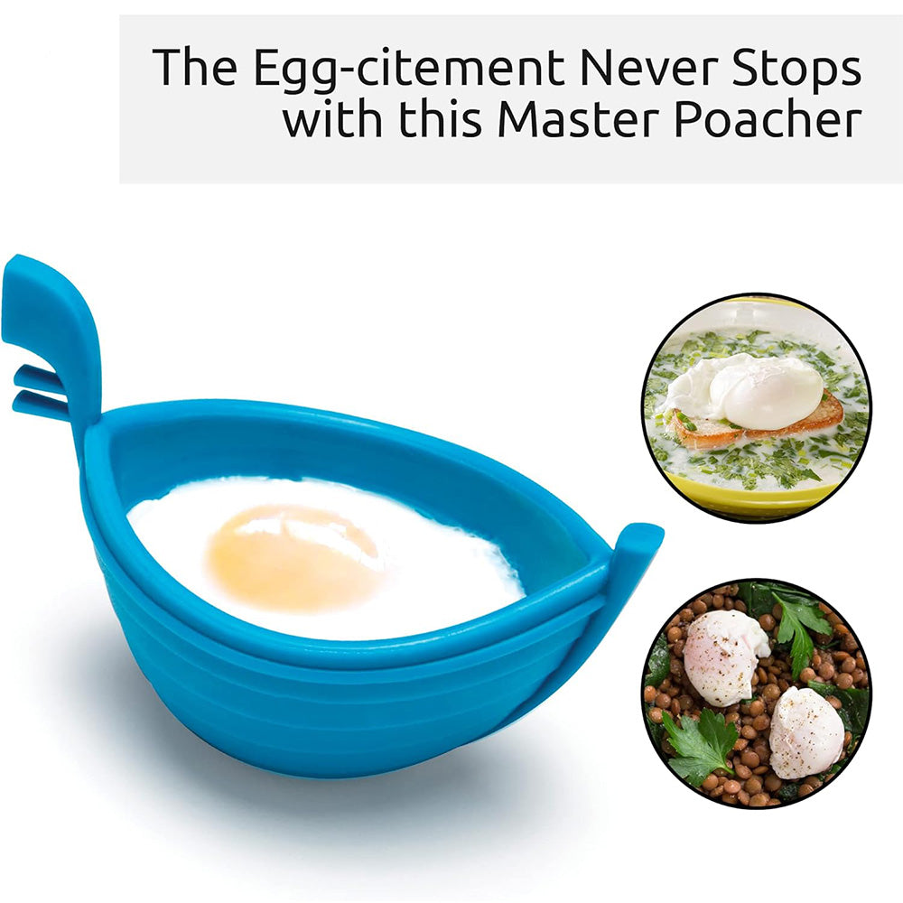 New Silicone Egg Poacher Poached Egg Silicone Egg Cooker Gondola Boat Egg Silicone Poacher For Cooking Eggs Kitchen Egg Cooker, Perfect Egg Maker Egg Shape Design Maker, Egg Kitchen Gadgets
