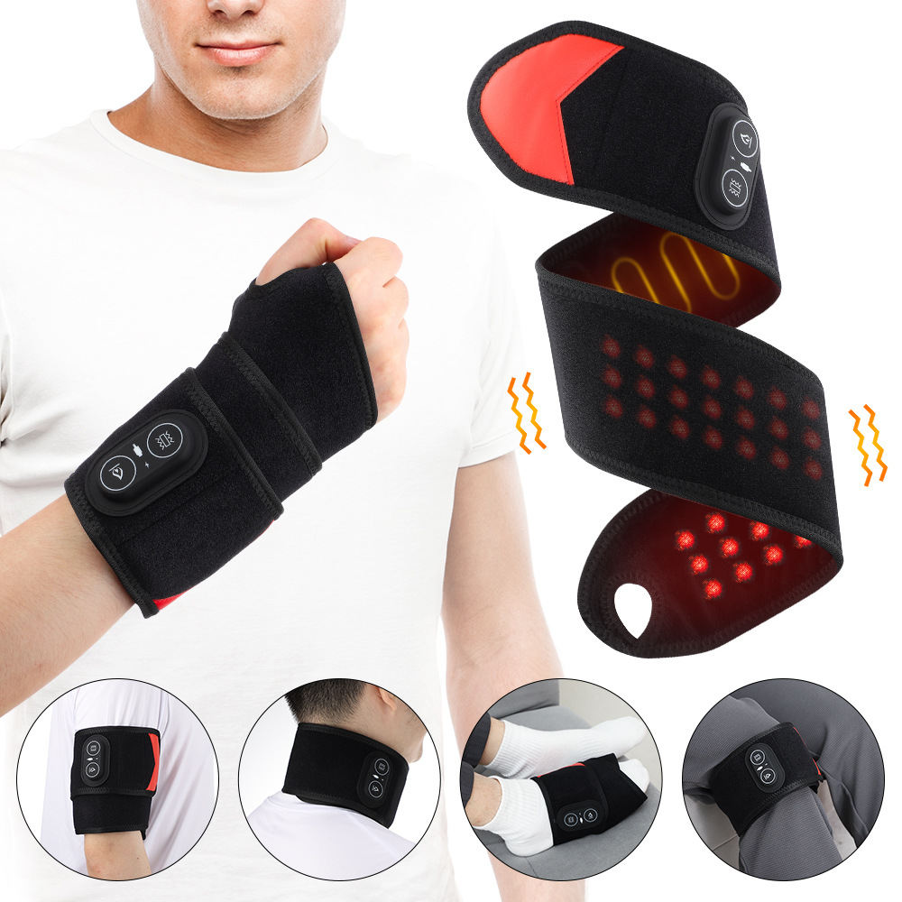 Red Light Heating Strap Phototherapy Vibration Massage Wristband