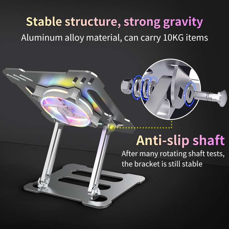 Creative Accessories Aluminum Alloy Desktop Heightening Notebook Cooling Rack