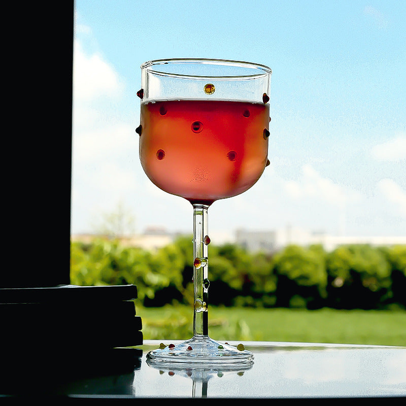 Creative Colored Candy Bean High Beauty Wine Glass