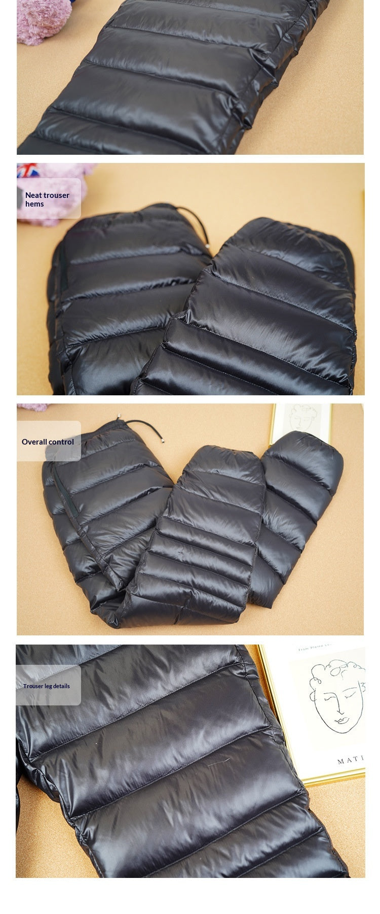 Thickened Down Pants For Outdoor Wear Unisex