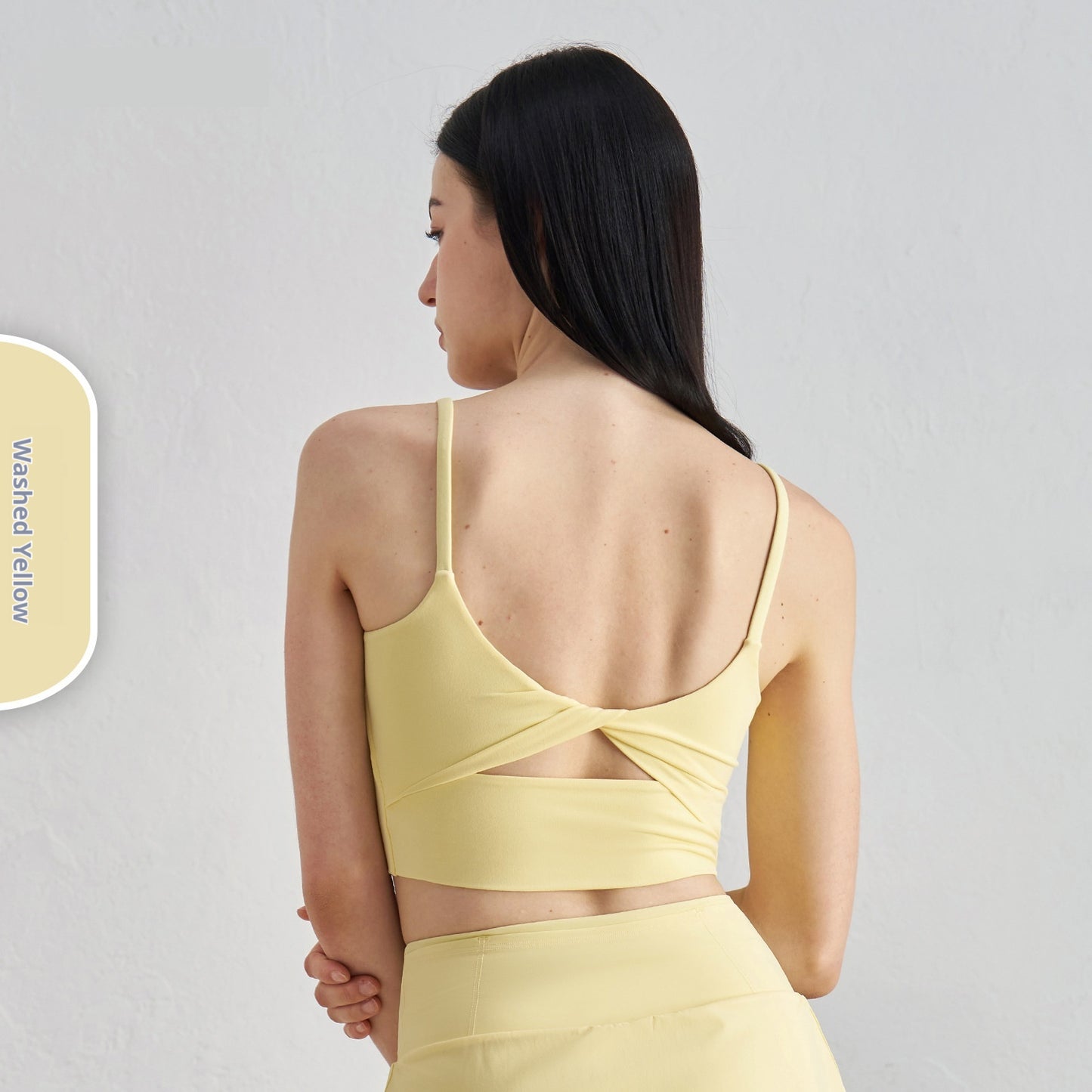 Nude Feel Detachable Sports Vest For Women Beauty Back Hollow Out