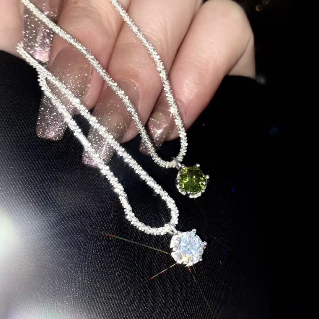 New Arrival Starry Sky Cubic Zirconia Necklace For Women, Bling Sparkling Shimmer Clavicle Chain, Light Luxury Neck Chain For Spring & Summer