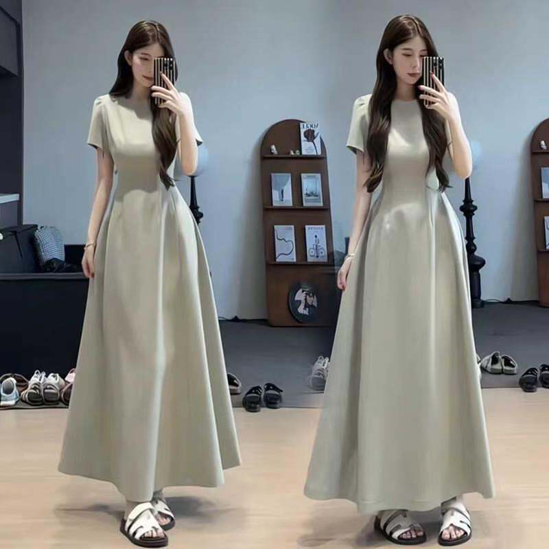 New French-style Tea-length Dress For Women