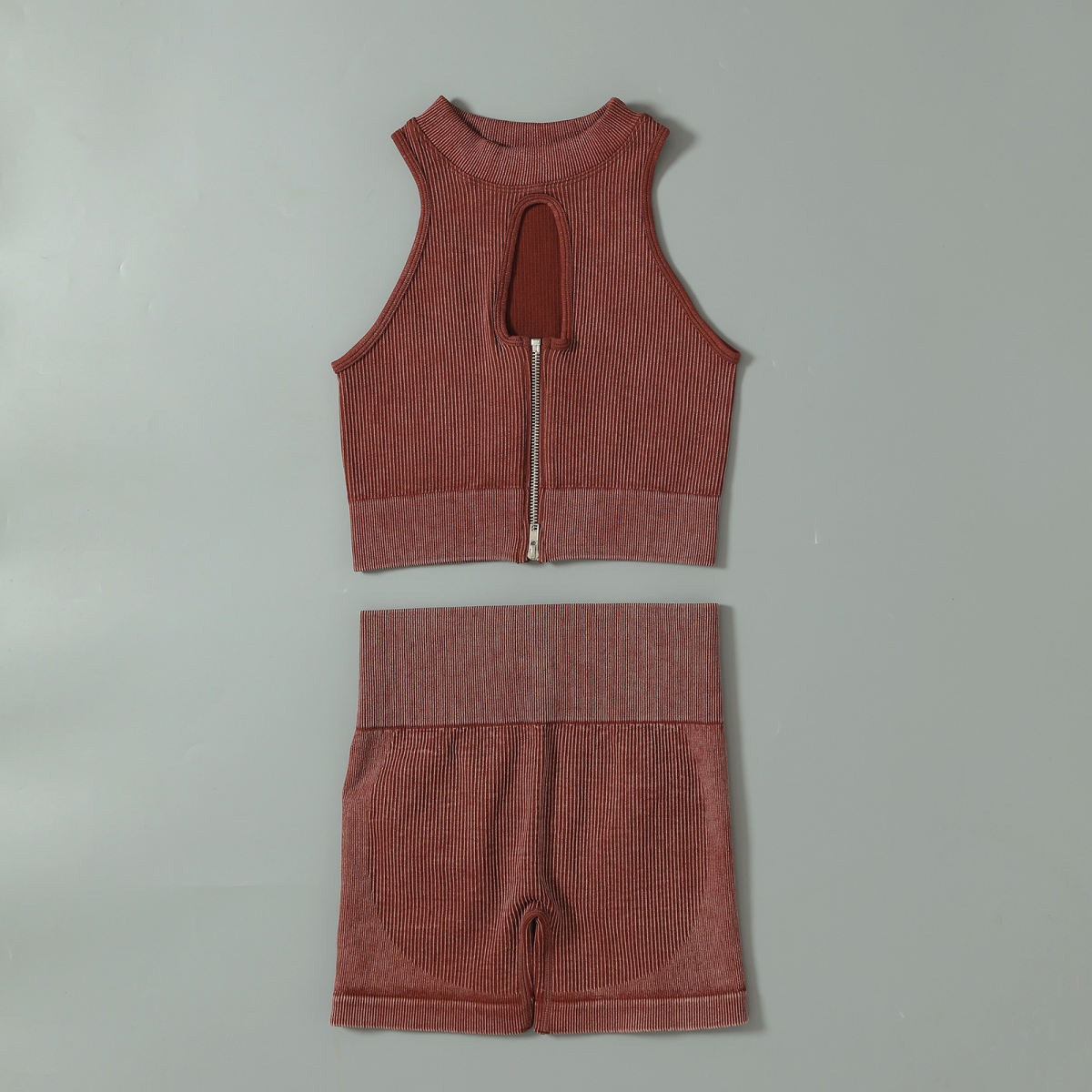 Single Layer Seamless Yoga Suit Without Chest Pad Vest Shorts