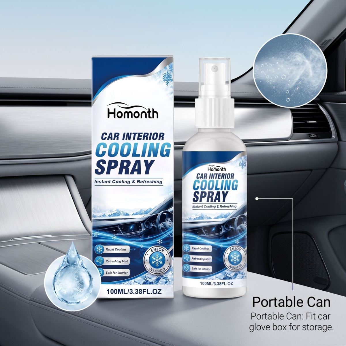 Car Interior Cooling Spray