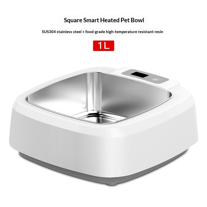 Food-grade Stainless Steel Smart Heated Pet Bowl