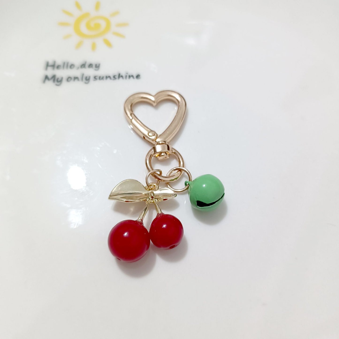 Korean Style K Gold Leaf Cherry Pendant Alloy Accessories Diy