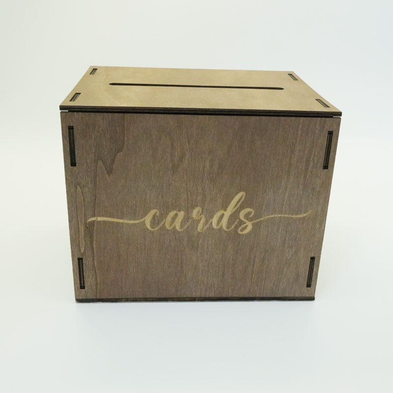 Rustic Wooden Wedding Card Box With Slot, Cards Lettering Wooden Gift Card Holder Box For Wedding Reception, Bridal Shower, Graduation Party Decor