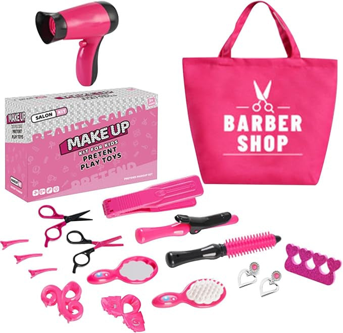 Princess Play House Hair Dryer Hair Curler Makeup Mirror Colored Box Suite