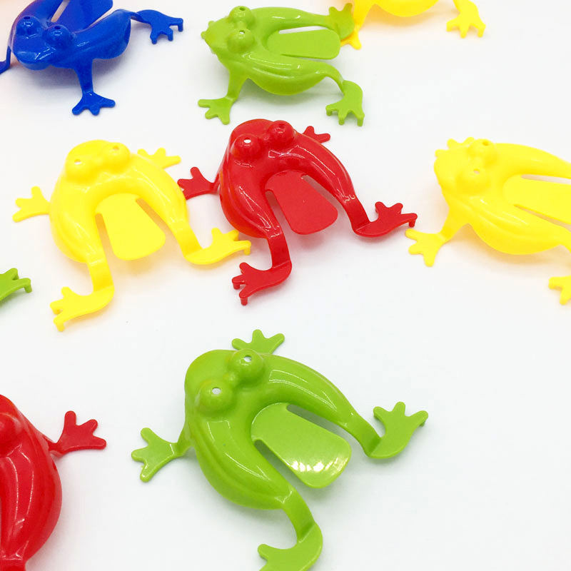 12 PCs Bouncing Frogs Children's Nostalgia Toys Kindergarten Educational Toys Non-toxic Tasteless Leap Frog Toys Cross-border