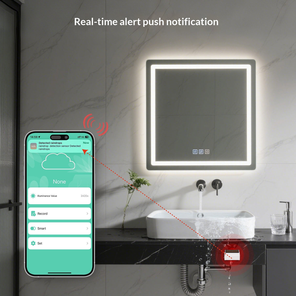 Graffiti Smart Home Outdoor Mini Rainfall Sensor