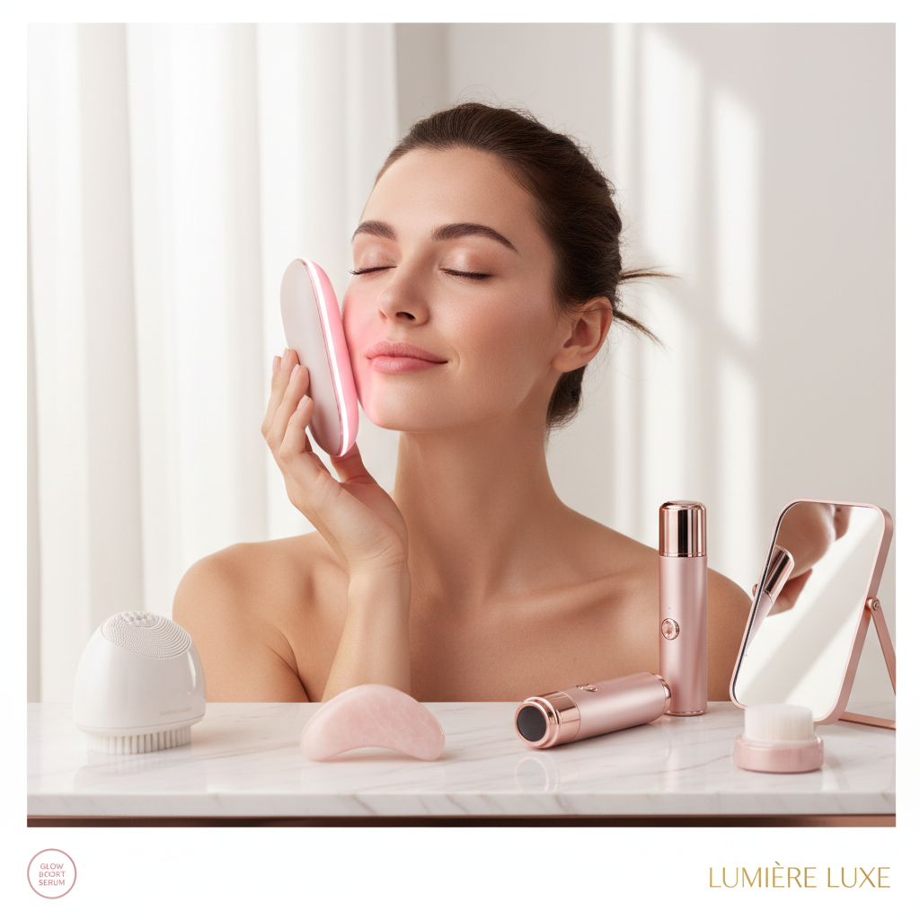 Premium Beauty Gadgets Collection featuring LED beauty devices, facial cleansing brushes, facial massagers, hair removal tools and beauty accessories at Arvou.