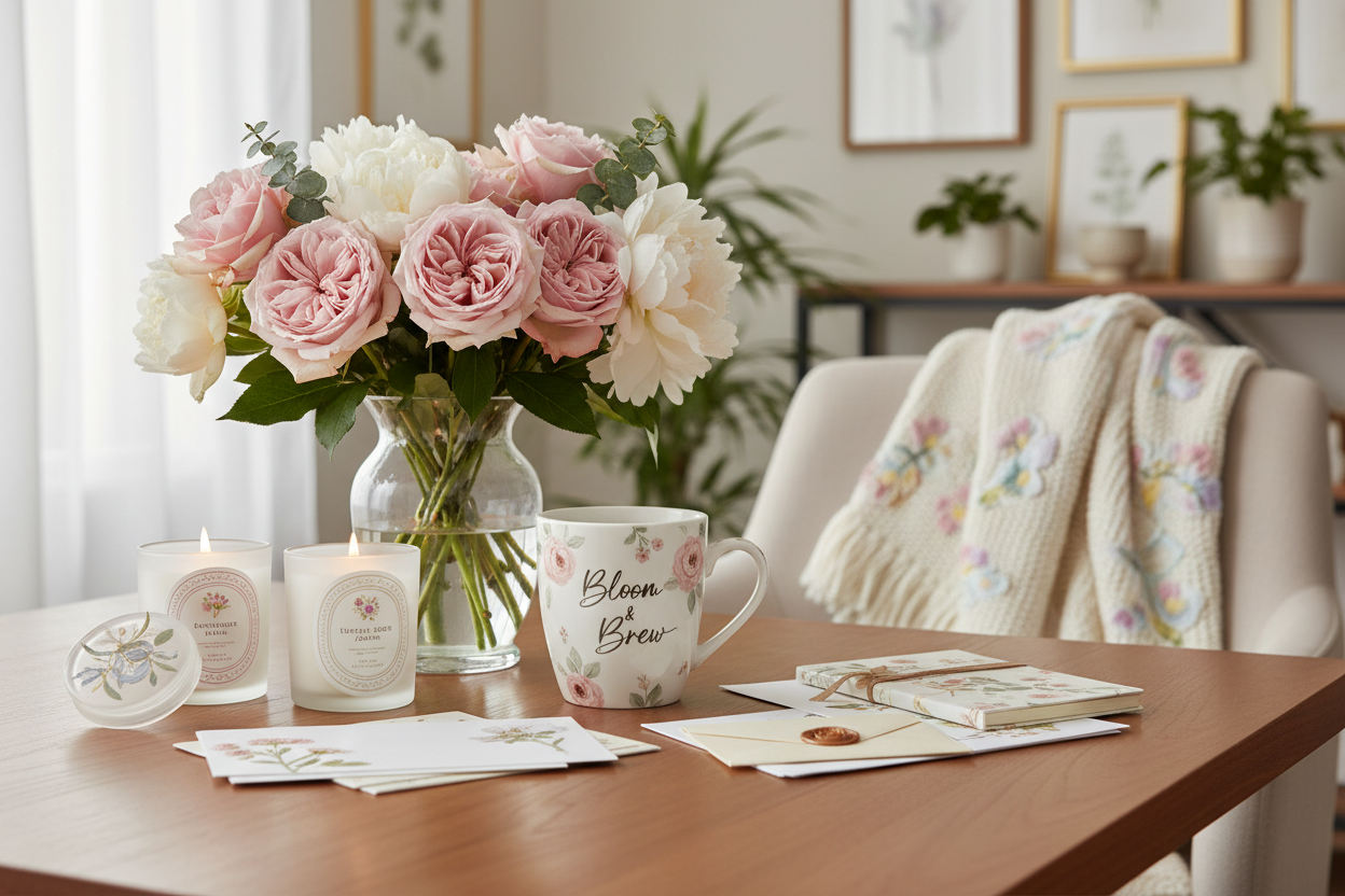 romantic flower arrangement
