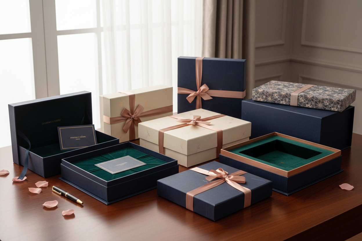 luxury gift packaging box set for elegant gift wrapping and presentation