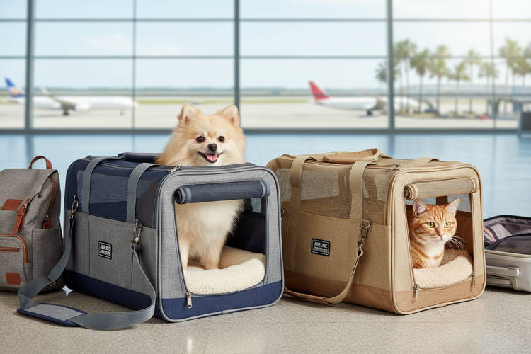 Pet travel carrier for dogs and cats used for safe and convenient everyday travel