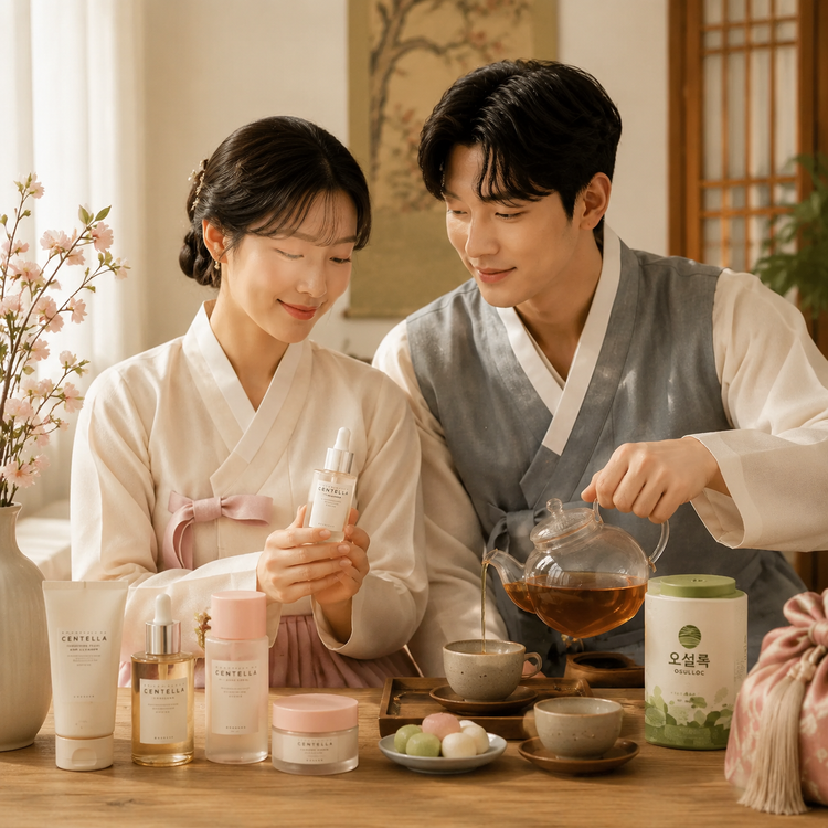 Korean Lifestyle collection featuring K-Beauty products, Korean home essentials, fashion accessories, traditional crafts and Korean gifts by Arvou.