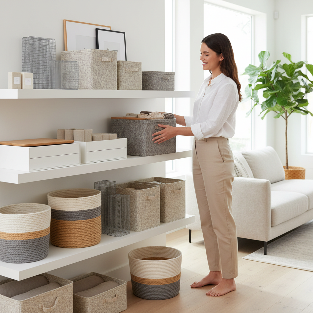 Storage & Organization collection featuring storage boxes, drawer organizers, closet storage, shelf organizers and space-saving home solutions by Arvou.