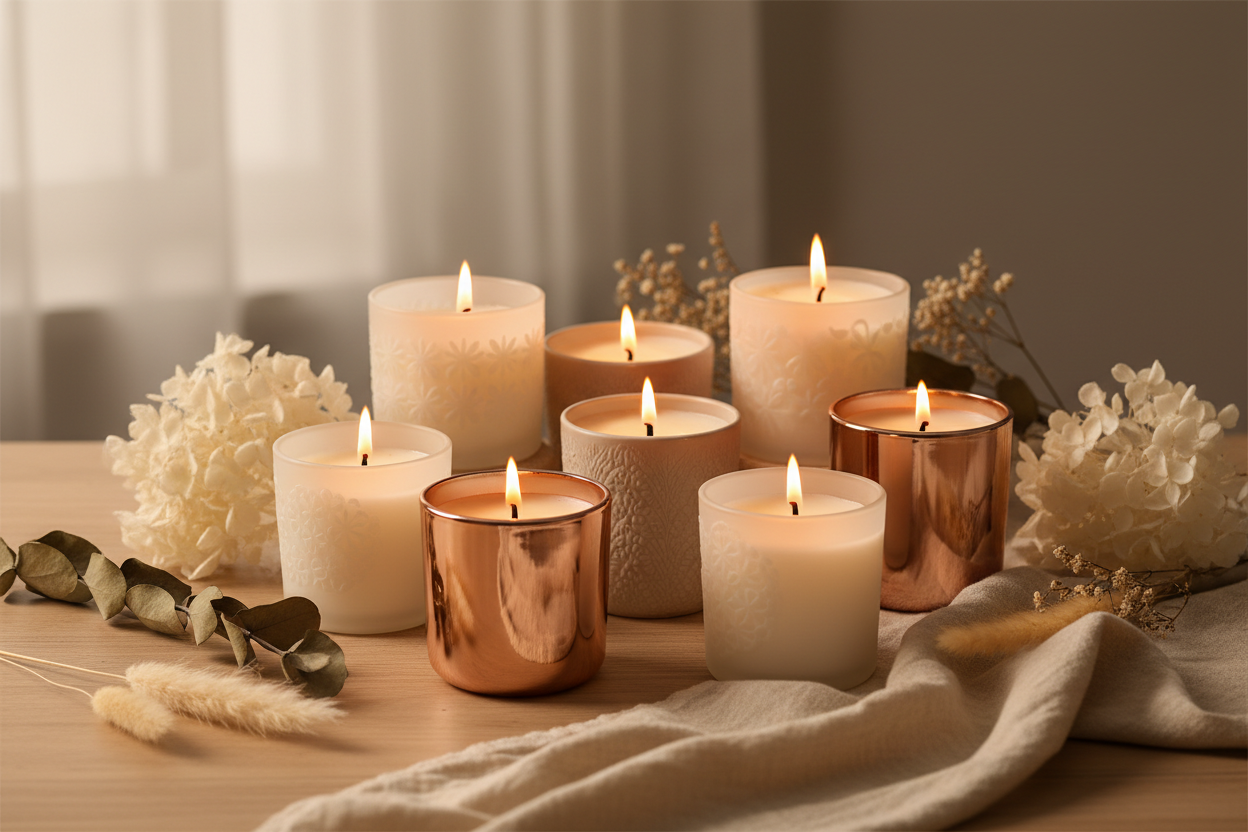 decorative candle gift set for home decor and cozy atmosphere