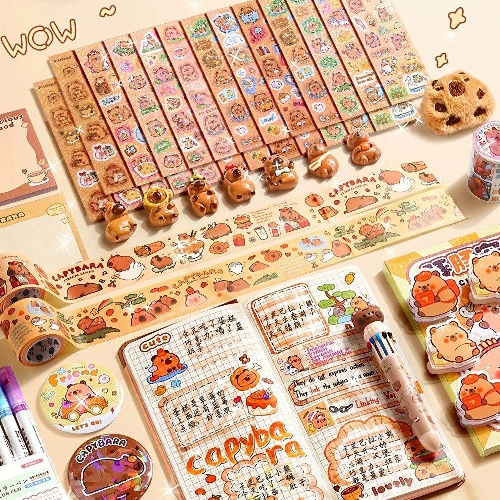 Capybara Stationery Gift Set High Styling School Supplies