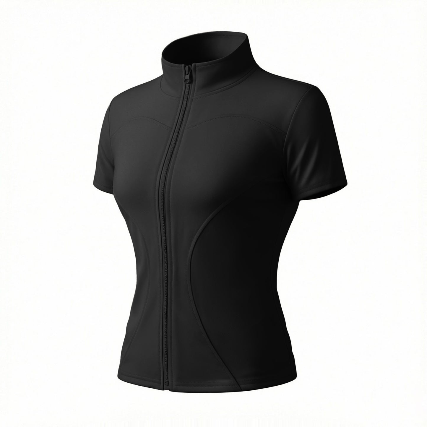 2026 Summer New Style Nude-Feel Short-Sleeved T-Zipper Fitness Clothing Women's Cycling Clothing Outdoor Sports Yoga Training Tops