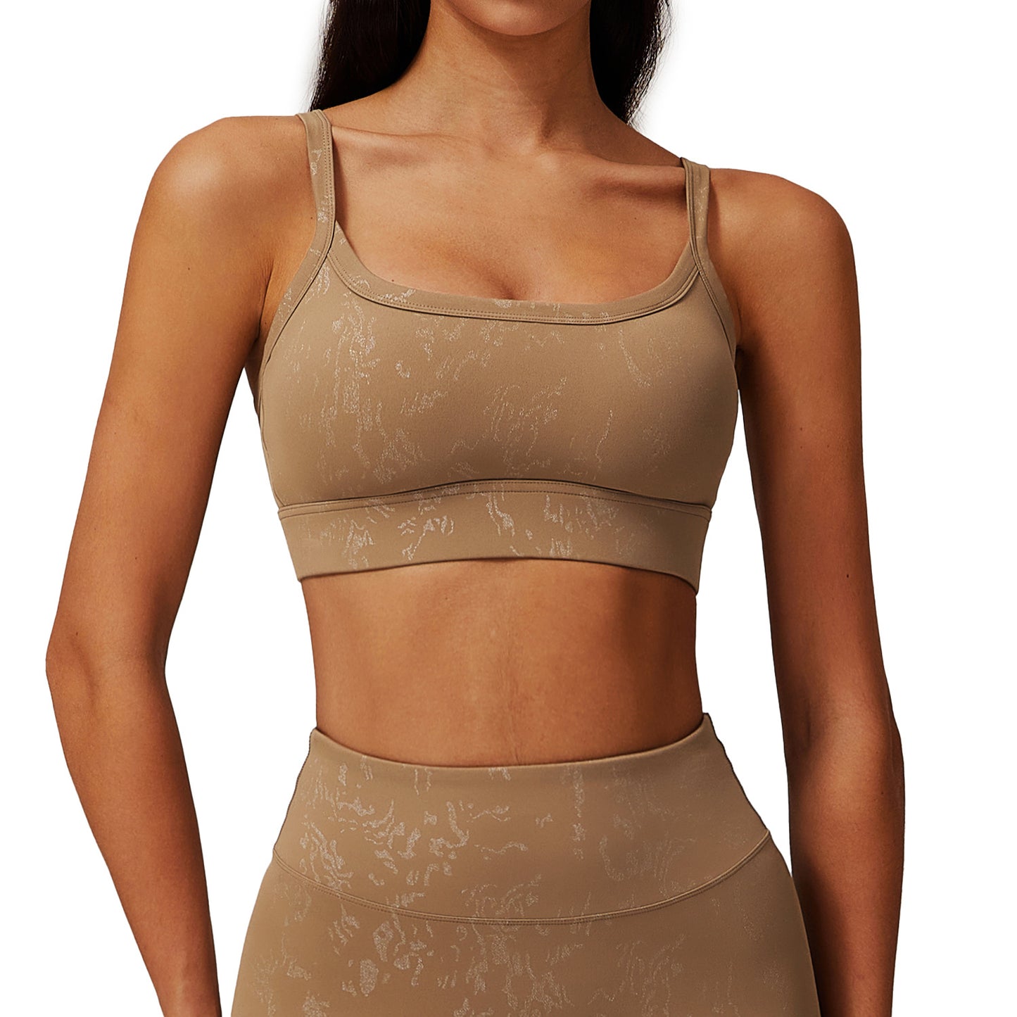Bronzing Beauty Back Exercise Bra Sports Running Nude Feel Underwear