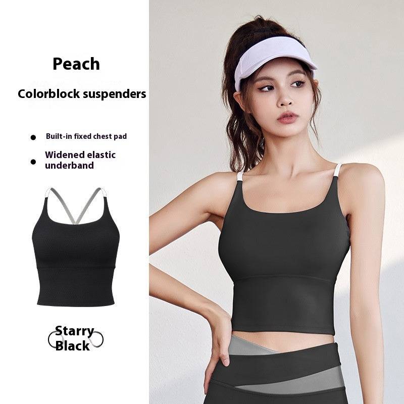 Summer With Chest Pad Yoga Bra Fitness Vest Top Sling