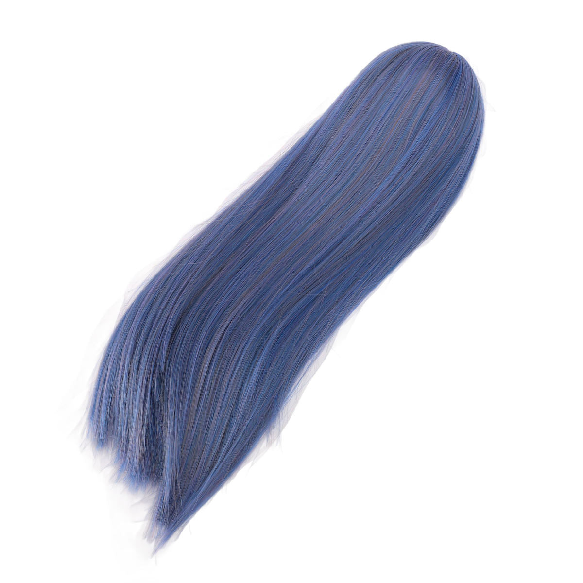 1/4 Doll Wig For 7 To 8in Doll Soft High Temperature Silk DIY Styling Ball Jointed Doll Long Straight Wig For Collection Blue