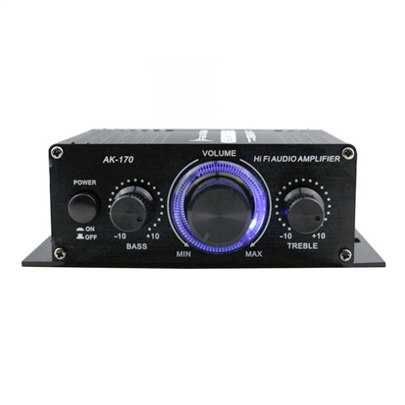Mini Small Amplifier Home Computer Audio Channel Height Power Amplifier Black