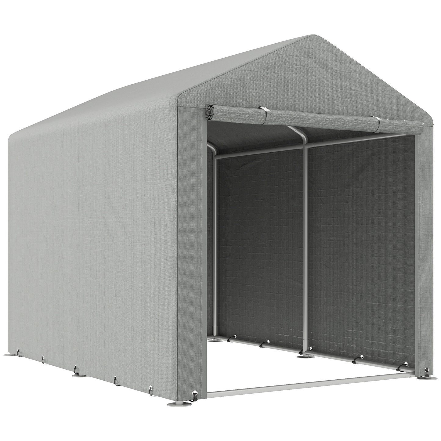 2.2 X 1.6 M Outdoor Storage Tent, With Accessories - Light Grey