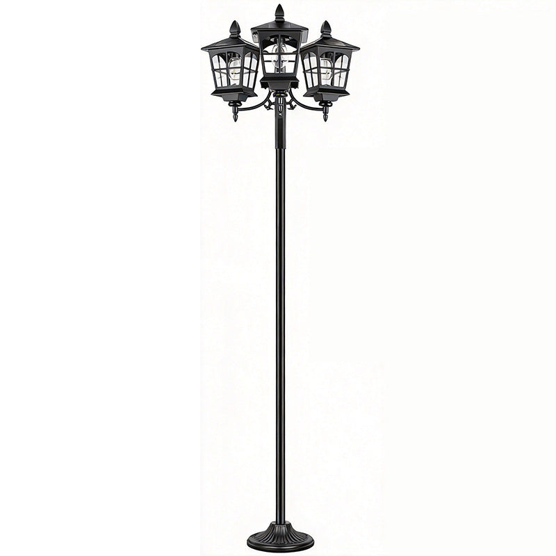 Three-head Solar Street Light Outdoor Post Lamp Waterproof For Outdoor Use