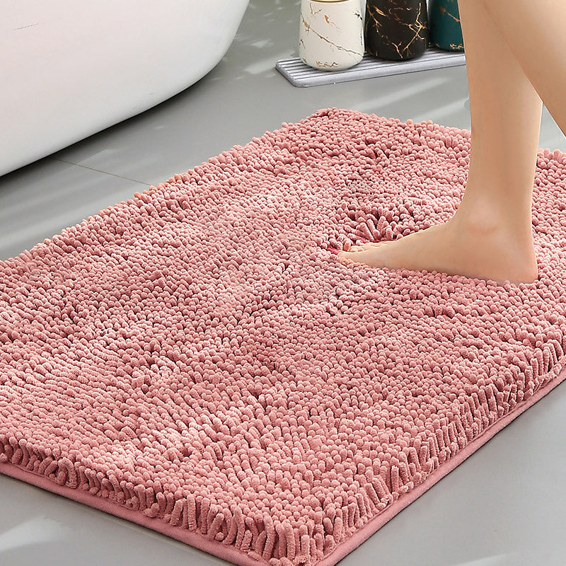 Bathroom Floor Mat, Bath Entrance Water-absorbent Carpet, Chenille Anti-slip Foot Pad