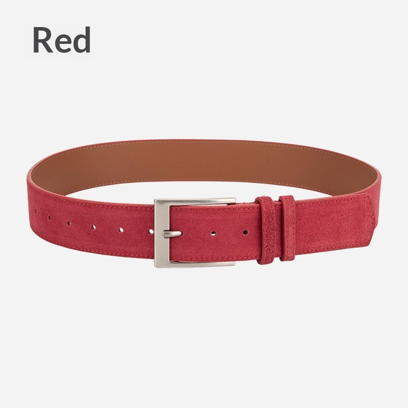Womens Niche Style Decorative Dress Pants Belt Korean Style Genuine Leather Waist Belt