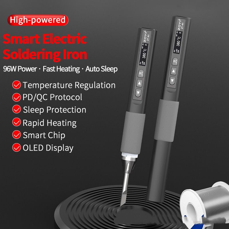 Smart Constant-Temperature Soldering Iron High-Power 96W Compact Soldering Pen