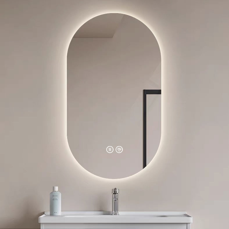 60x90cm Smart Wall Mounted LED Touch Screen Anti-fog Mirror Bathroom Mirror, Barber Shop Mirror