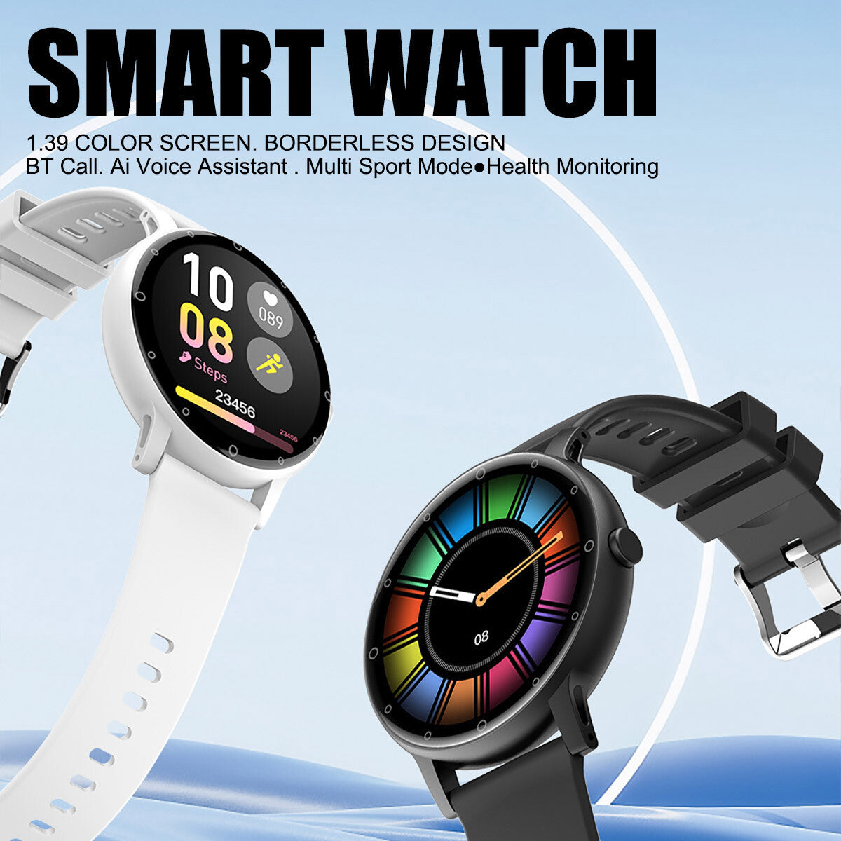 BT Bluetooth Call Smart Watch Outdoor Sports Fitness Tracker Voice Assistant