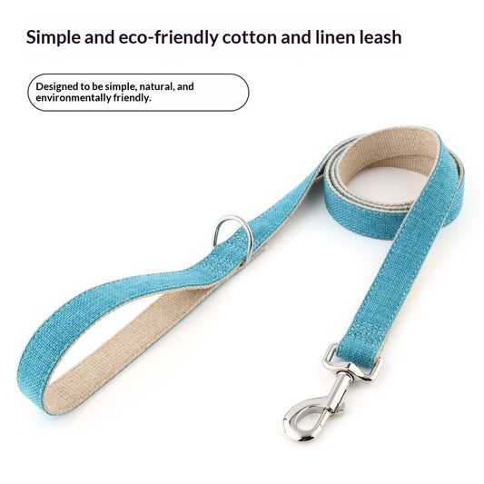 Dog Leash Cotton And Linen For Outdoor Walking Dog Leash Pet Leash