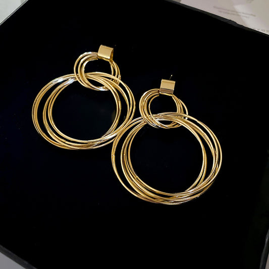 Retro Style Floral Stud Earrings For Women Vintage Flower Silver Earrings Fashion Jewelry