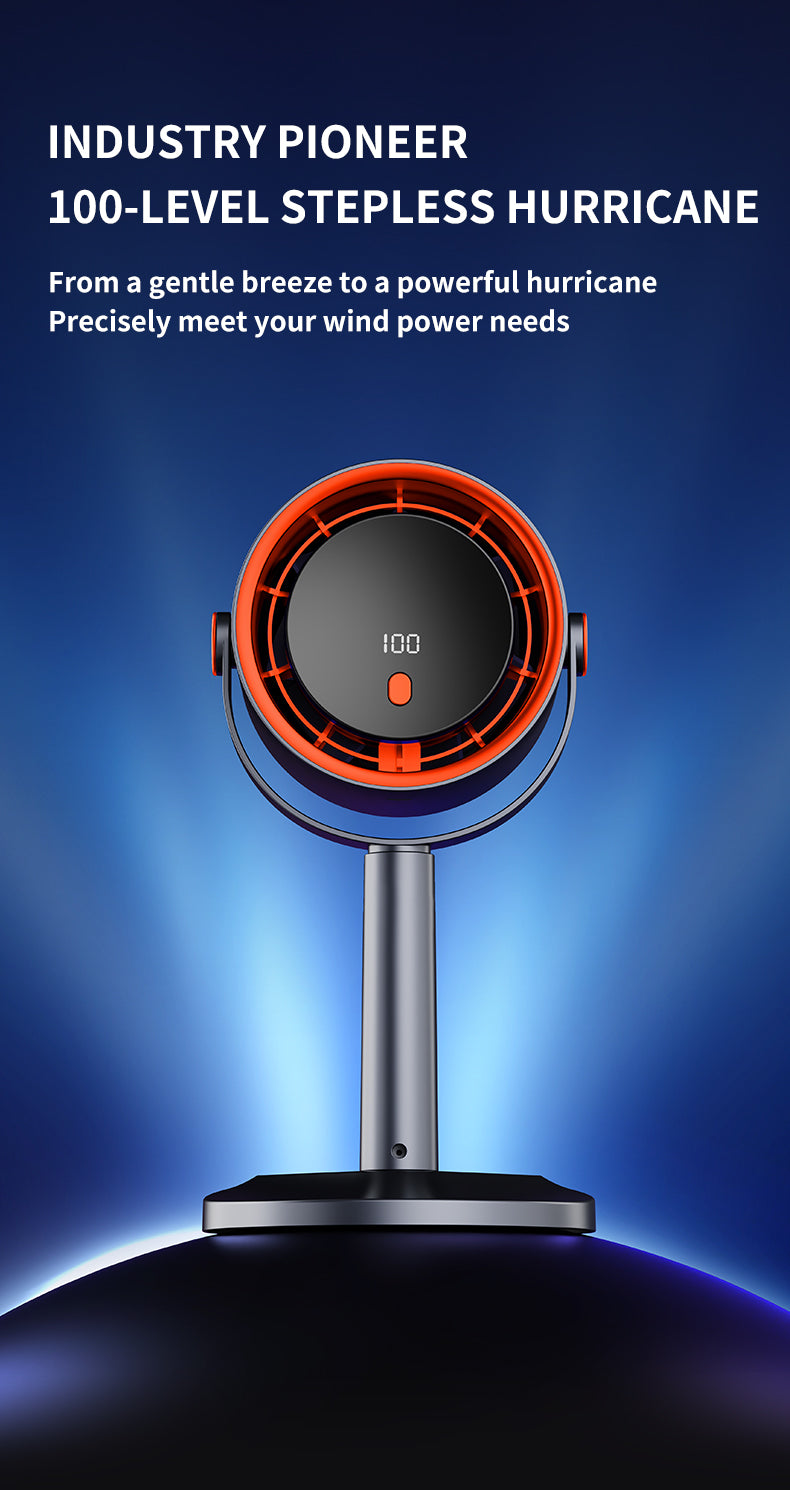 Forest Style Desktop Fan, USB Rechargeable Quiet Portable Fan With Activated Carbon Air Purification, 3-in-1 Stand Clip Hook Design, Energy Saving Circulating Fan For Home, Office, Bedroom  Travel
