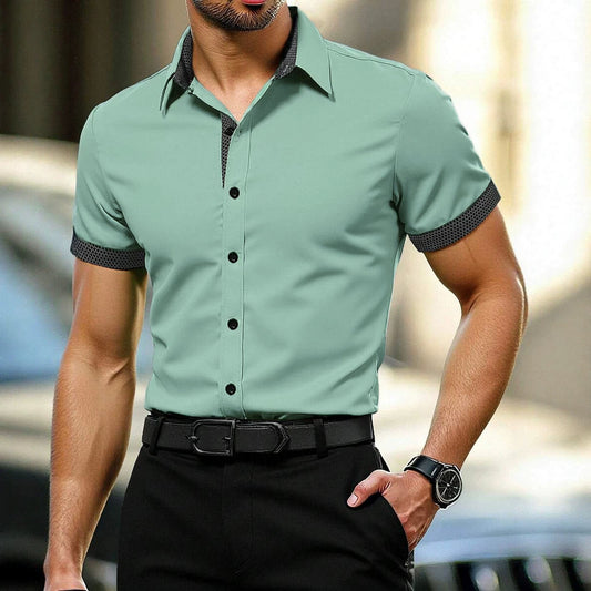 Summer Mens Short-sleeve Casual Fashion Shirt