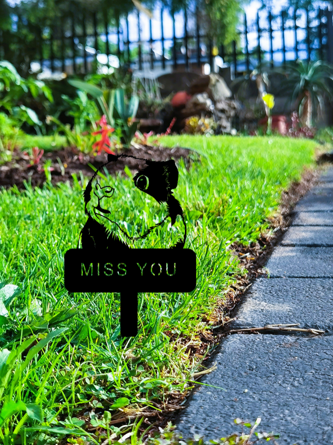Guinea Pig Hamster Memorial Metal Yard Stake - Exquisite Pet Remembrance Decor