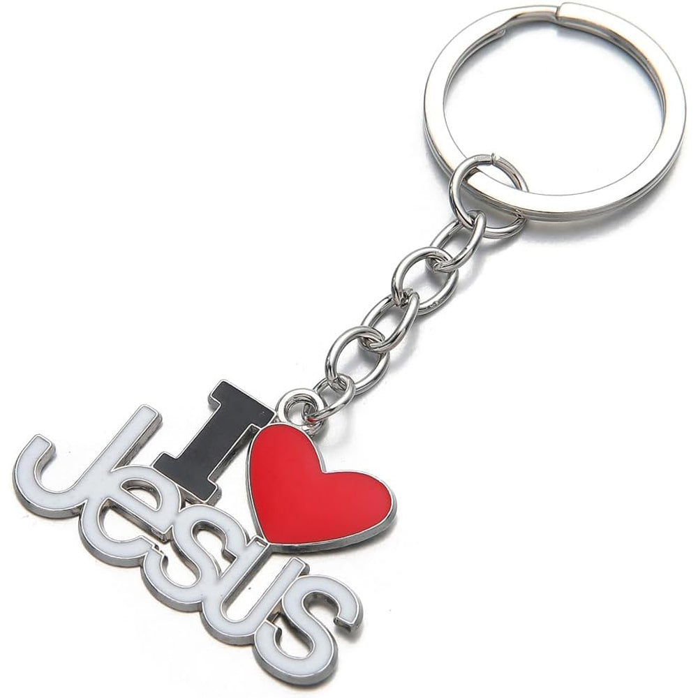 2pcs Jesus Pendants Keyrings Keychains Religious Door Car Key Holders Jesus Key Rings Religious Favors For Christians Easter Prayer Gifts